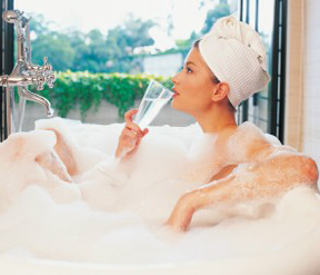 woman in bathtub