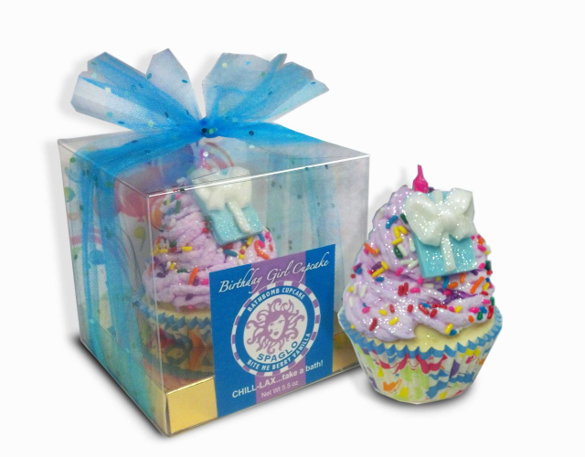 SpaGlo Birthday Bath Bomb Cupcake Gift